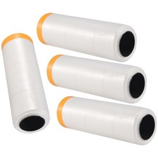 4 Rouleaux de Bâche en Plastique Transparent 4.9X65.5 Ft Chiffons de  de Fi5566