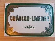 Rare étiquette vin ancienne Chateau LAROZE saint émilion grand cru 19th XIXème