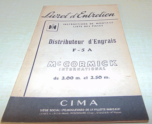 Ancien livret entretien - livret, +