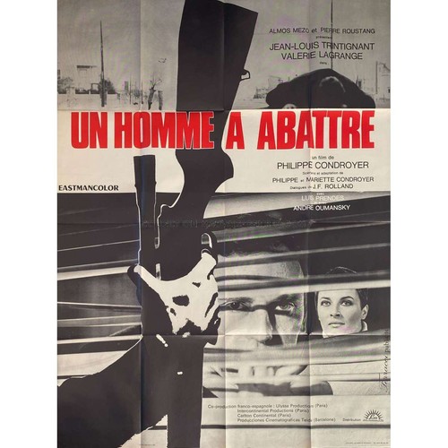 Homme abattre affiche - a,