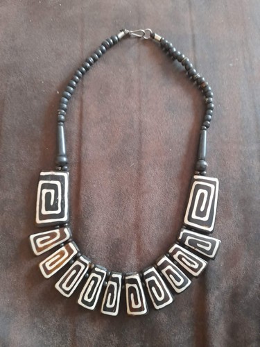Collier indien ethnique - collier, os