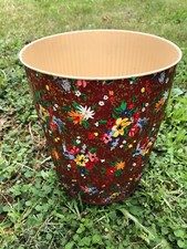 ❤️ANCIENNE et superbe corbeille à papier poubelle vintage en métal   an 60