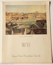 MENU PAQUEBOT LIBERTE 19/11/1951 - DESSIN CERIA - FRENCH LINE TRANSATLANTIQUE