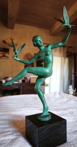 Sculpture art déco - sculpture, signé