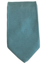 brooks brothers Cravate Vert Turquoise Tricot De Soie À Motifs À Pois TBE