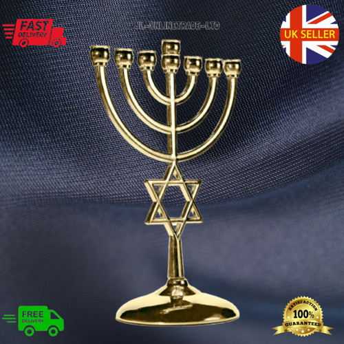 Nouveau menorah étoile or - menorah,