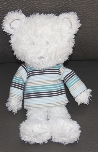 Doudou ours blanc gris - doudou,