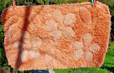 lot 2 tapis salle de bain WC occasion épais rose ancien couleur peche 80cm