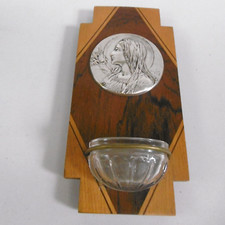 benitier mural marie signé