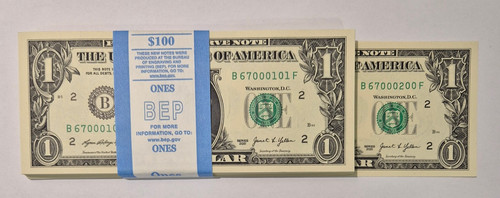 Liasse billet usd - liasse, 1