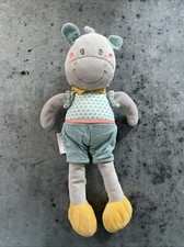 doudou peluche zèbre Âne cheval gris blanc Vert bleu jaune MOTS D'ENFANTS