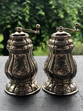 Magnifique Paire de Moulins à poivre en argent massif, Origine Allemagne.