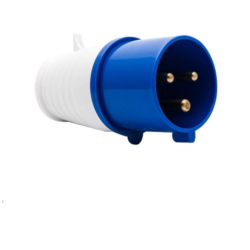 Prise industrielle bleue - , et
