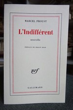 MARCEL PROUST-L’INDIFFÉRENT-1978-LITTÉRATURE-NOUVELLE-1er EDITION NRF GALLIMARD