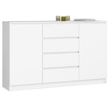 BDW - Commode, 4 tiroirs 2 portes, salon, chambre à coucher, K160, 160 x 40...