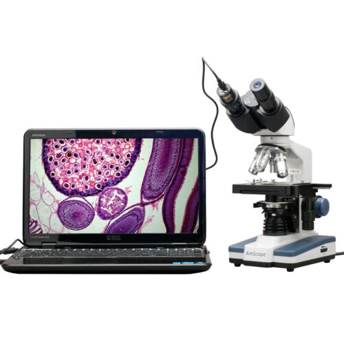 Amscope 40x 2500x led - amscope, 40x-2500x