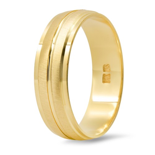 14k jaune finition satin - 14k,