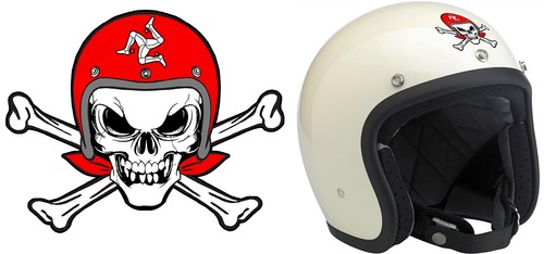 Skull cafe racer isle - skull, tt