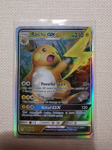 Carte pokemon raichu 73 - gx, 29/73