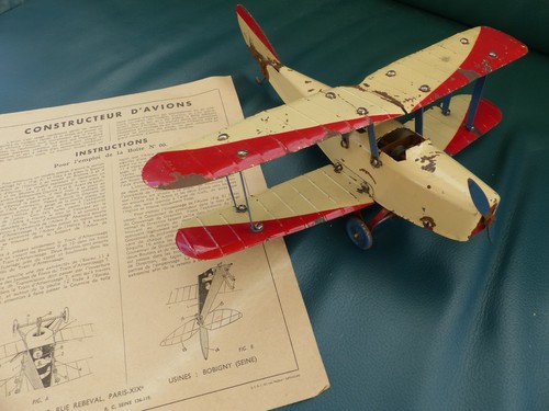 Ancien avion biplan marque - avion,