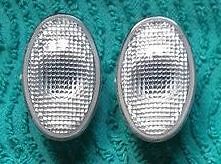 2 Feux Clignotants Répetiteurs d'ailes Ford Fiesta (1994-2002) Blancs NEUFS