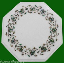 12 " Marbre Blanc Coin Table