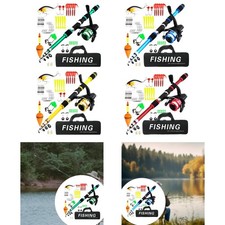 Canne à pêche pour enfants Ensemble de matériel de pêche de voyage pour
