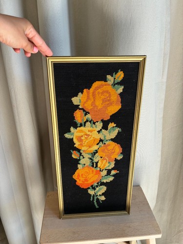Canevas cadre vintage - canevas, roses