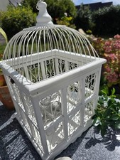 SHABBY CHIC VOLIERE DECORATION ZARA METAL ET BOIS