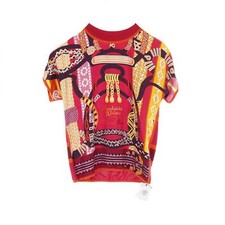 T-shirt HERMES Fantaisie d'Etriers manches courtes #34 3E2863DQ coton soie rouge