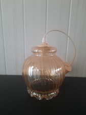 TULIPE GLOBE EN VERRE boule  LUSTRE Fumé LAMPE LAMPADAIRE ART NOUVEAU DECO 