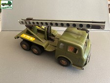 Jouet Ancien Camion Tôle Mécanisme Simca Cargo Militaire Joustra France Vintage