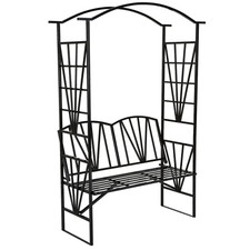 Arche jardin avec banc en - arche,