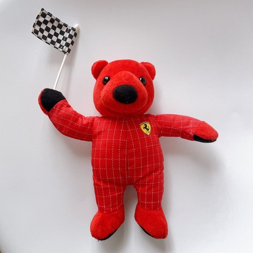 Ferrari peluche ours drapeau - ferrari,