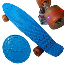 Skate Cruiser  60 Cm Bleu Oxybul Penny Board Roues Lumineuses LED Hawaï Vintage 