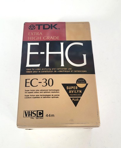 Cassette vhs vierge tdk hg - vhs-c,