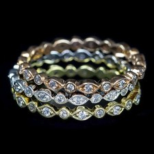 Bague Eternité Milgrain En Or