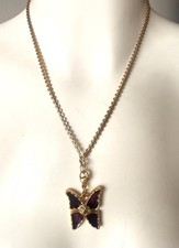 Yves Saint Laurent Pendentif Papillon jewelry necklace bijoux vintage Couture