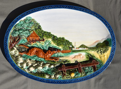 Grand plat faïence - plat,