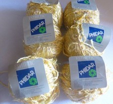 VINTAGE PHILDAR 11 pelotes  fil ESTHETIC  jaune neuves