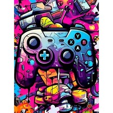 Neon Gaming Controller Diamond