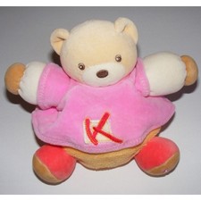 Doudou ours patapouf rose orange K sporty KALOO - 2324