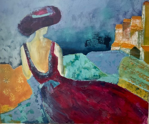 Tableau huile sur toile - à,