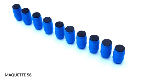 Lot bidons bleus fûts - 10,