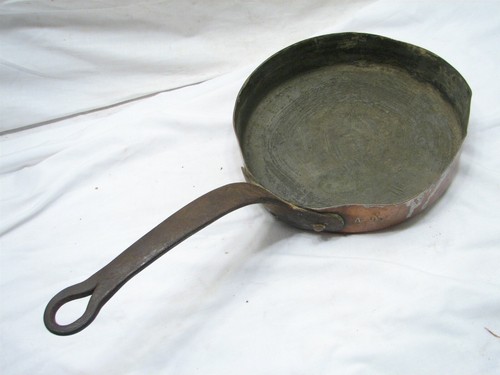 Antique signed copper sauce - antique,