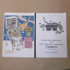 manuel d'installation flipper gottlieb: SPIRIT OF 76