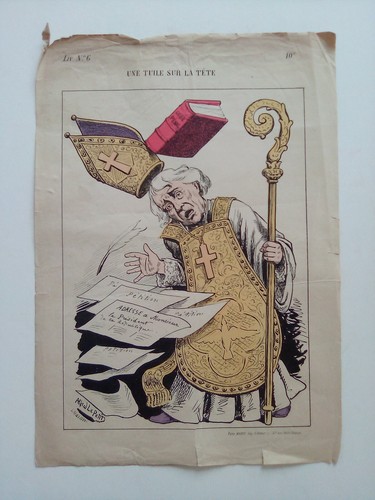 Gravure ancienne caricature - ,