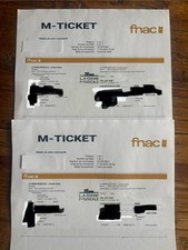 billet ticket Place de concert