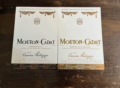 Vintage mouton cadet wine - cadet,