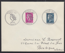 République Marianne Cheffer enveloppe 1er Jour Paris 1967 tbrs n°1535 1536 Y&T